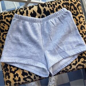 Aritzia Perfect Fit Sweatfleece Cozy Fleece Heather Gray Sweat Shorts Size Small